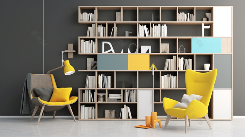 现代欧式书房空间室内建筑格局沙发桌椅家具效果图,高清,摄影图,摄影图片,图片大全,摄影图免费下载